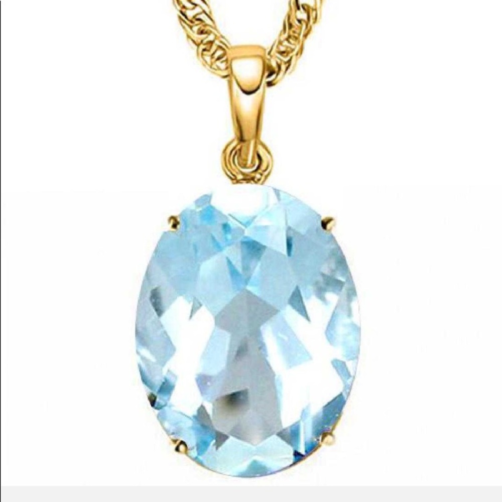 🎉🎉🌺👏HOST PICK🎉💃💍0.9 CTW SKY BLUE TOPAZ 10K SOLID YELLOW GOLD OVAL